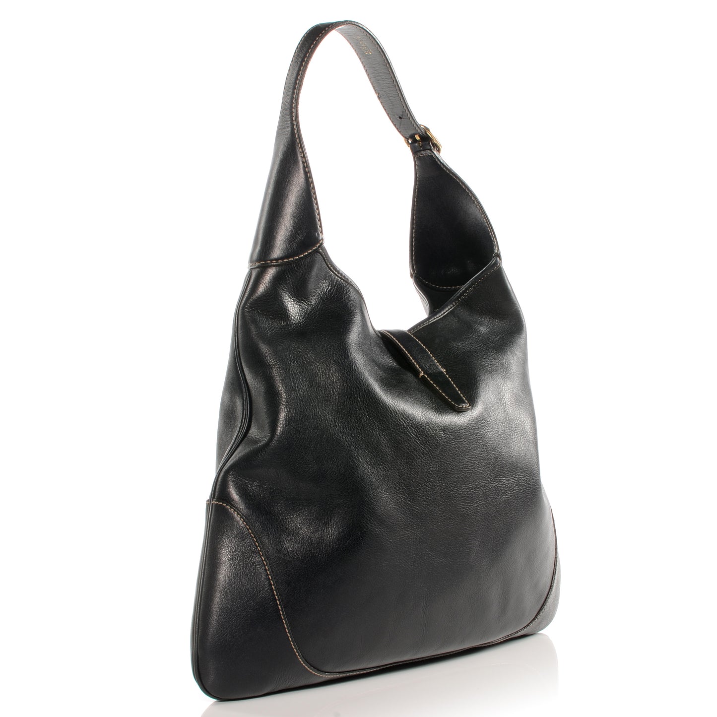 Calfskin Web Medium Jackie O Bouvier Hobo Navy