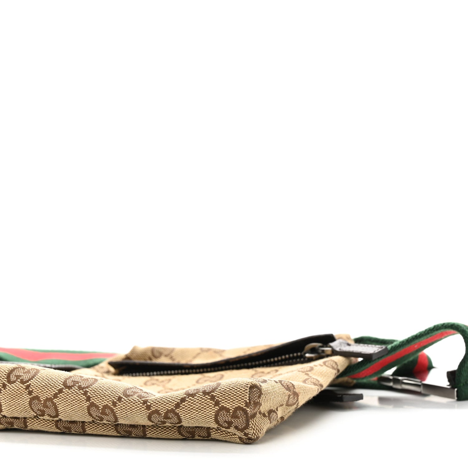 Gucci GG Monogram Double Pocket Belt Bag Dark Brown 9 of 11