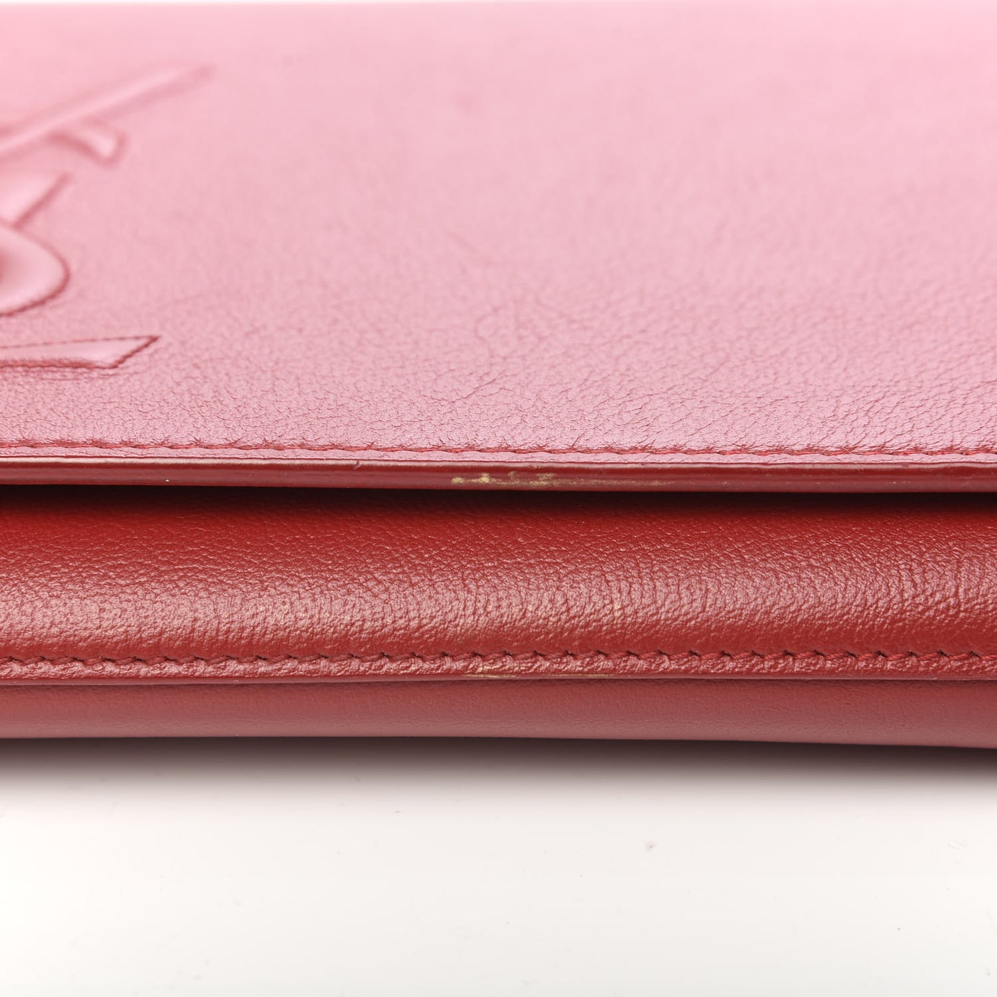 Calfskin Monogram Large Belle De Jour Clutch Red