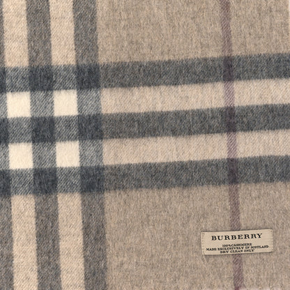 Burberry Wool Cashmere House Check Fringe Scarf 3 of 3