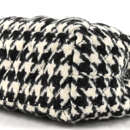 Chanel Tweed Houndstooth Quilted Nano Kelly Shopper Black White 9 of 11