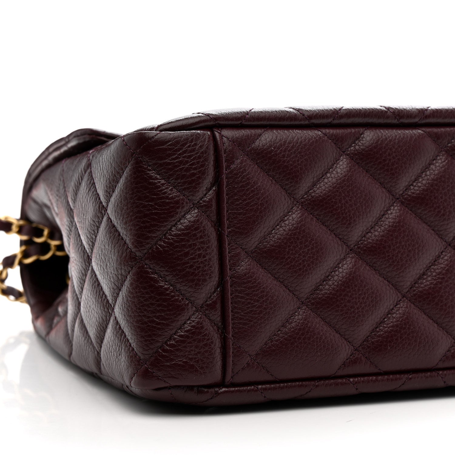 Chanel Grained Calfskin Quilted XXL Travel Flap Bag Burgundy 8 of 10