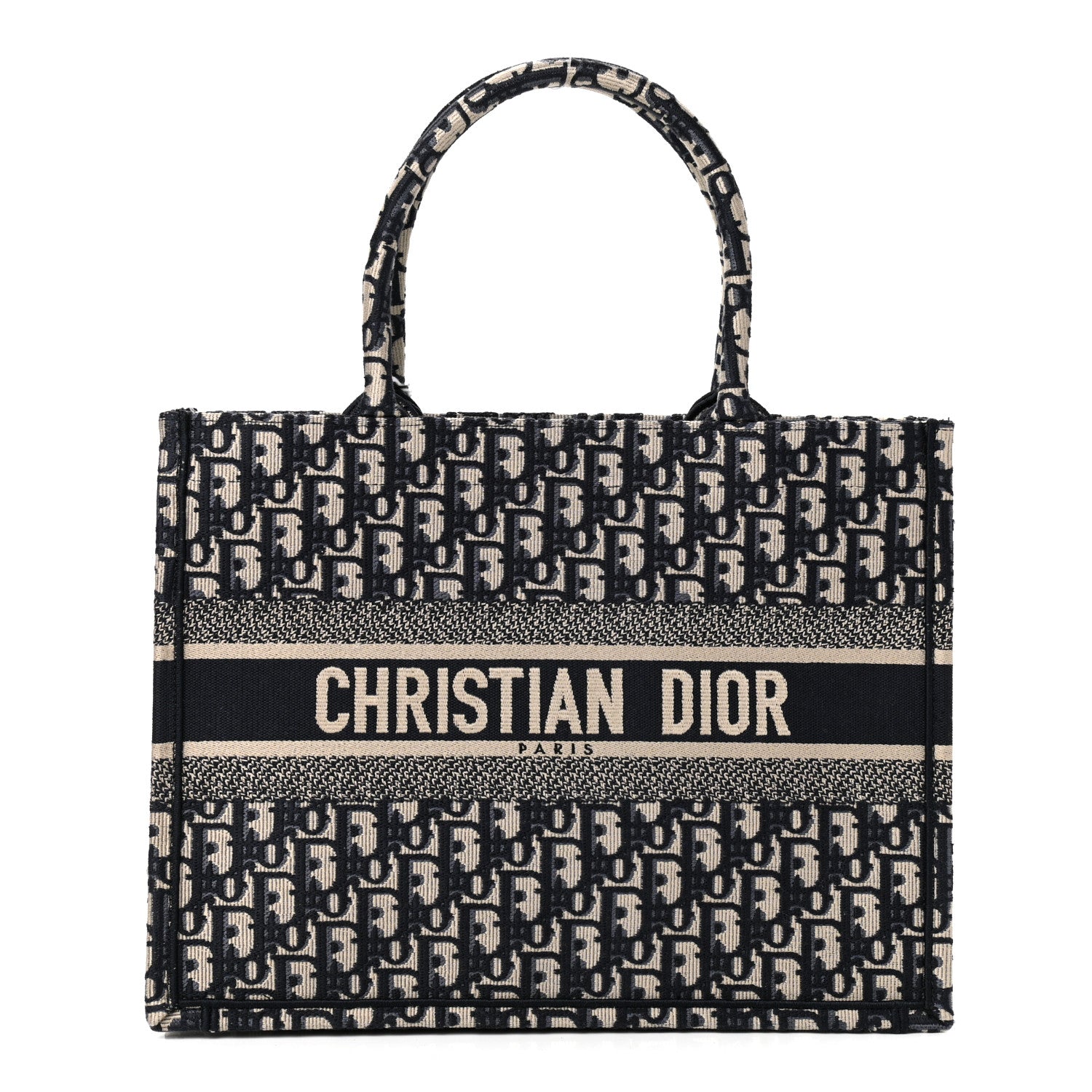 Christian Dior Oblique Medium Book Tote Blue Multicolor 1 of 10