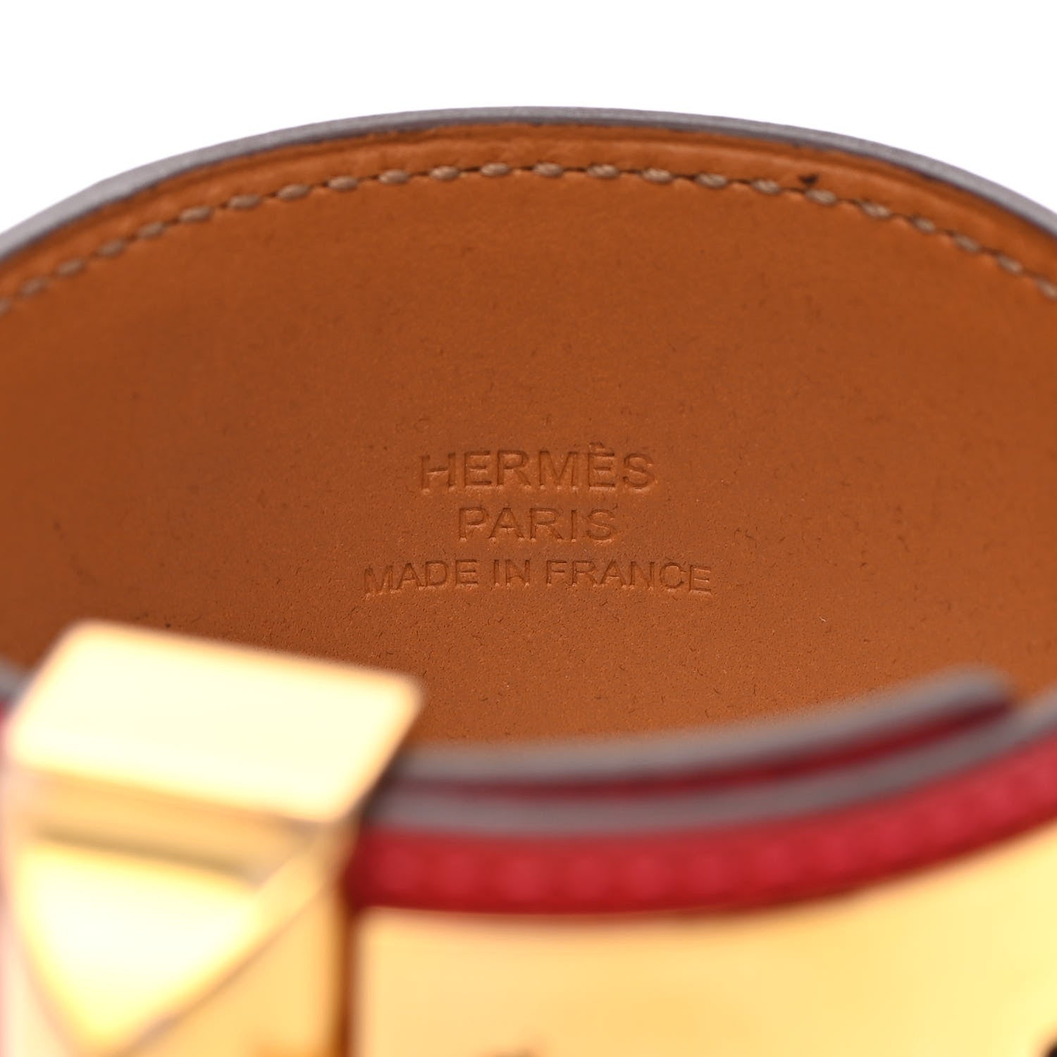 Hermes Epsom Collier de Chien CDC Bracelet XS Rouge Casaque 4 of 5
