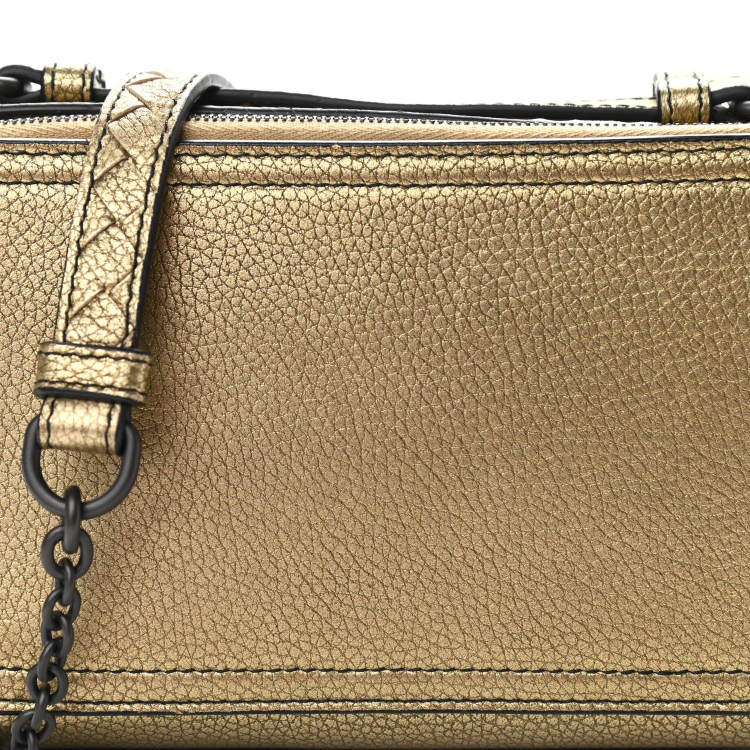Bottega Veneta Metallic Lambskin Intrecciato Camera Bag Champignon 9 of 11