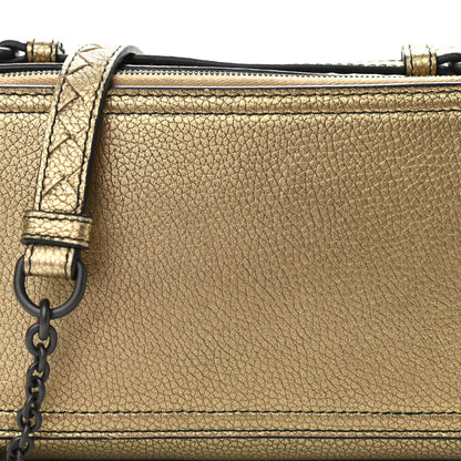 Bottega Veneta Metallic Lambskin Intrecciato Camera Bag Champignon 9 of 11
