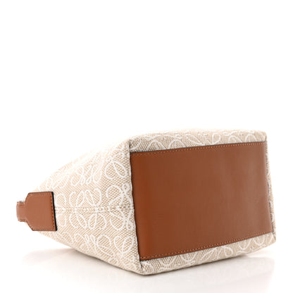 Loewe Jacquard Anagram Calfskin Small Cubi Bag Ecru Tan 4 of 9