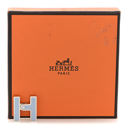 Hermes Palladium Habascule Single Earring Bleu Lin 5 of 5