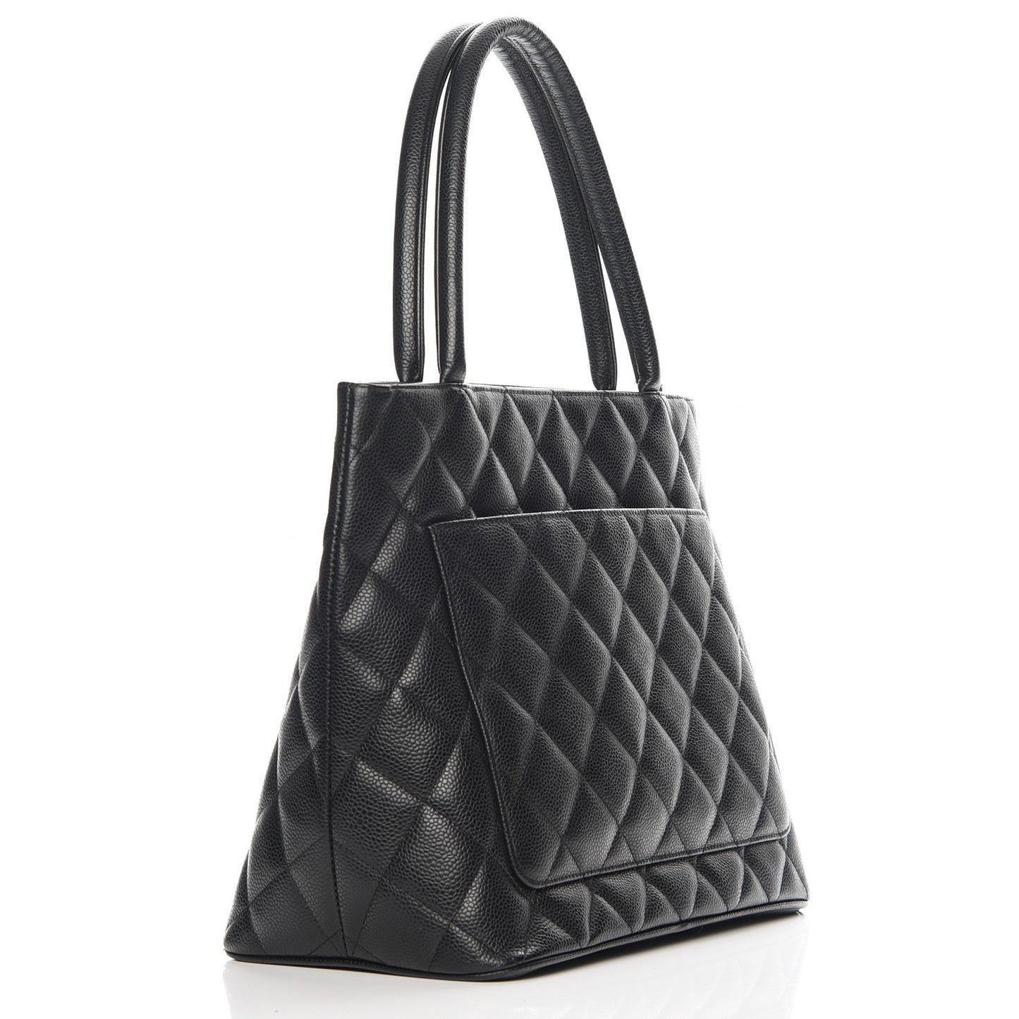 Caviar Medallion Tote Black