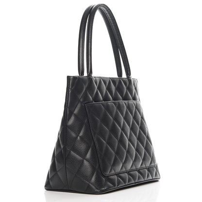 Chanel Caviar Medallion Tote Black 3 of 10