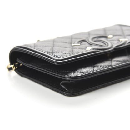 Chanel Caviar Quilted CC Filigree Wallet On Chain WOC Black 6 of 12