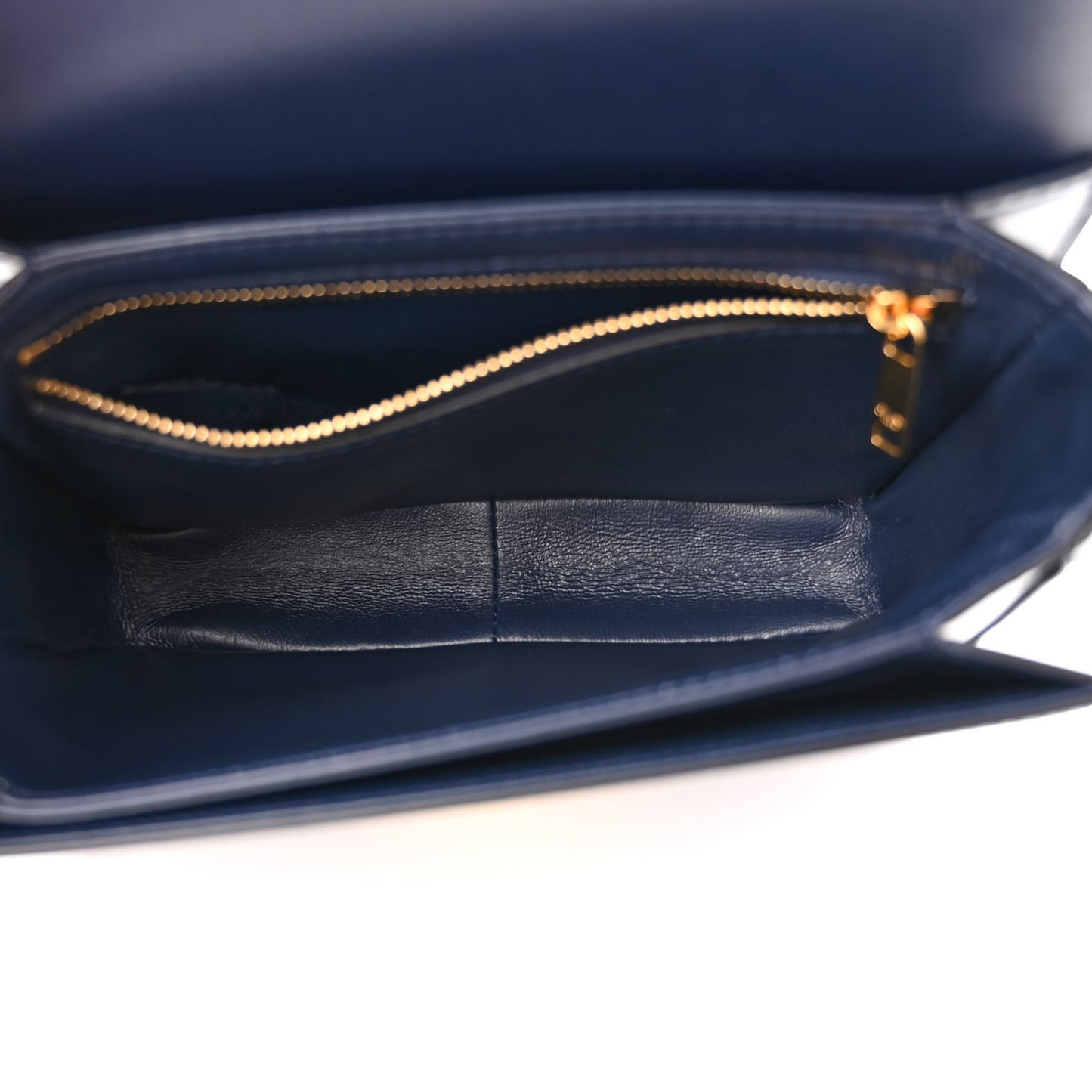 Shiny Calfskin Small Triomphe Dark Blue