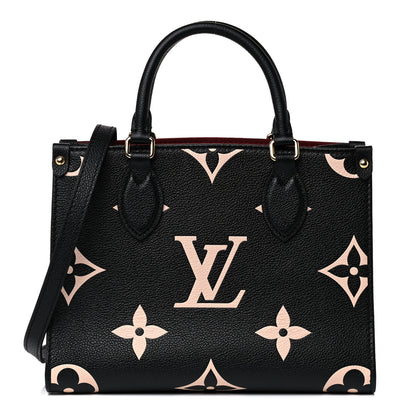 Louis Vuitton Empreinte Monogram Giant Onthego PM Black Beige 1 of 10