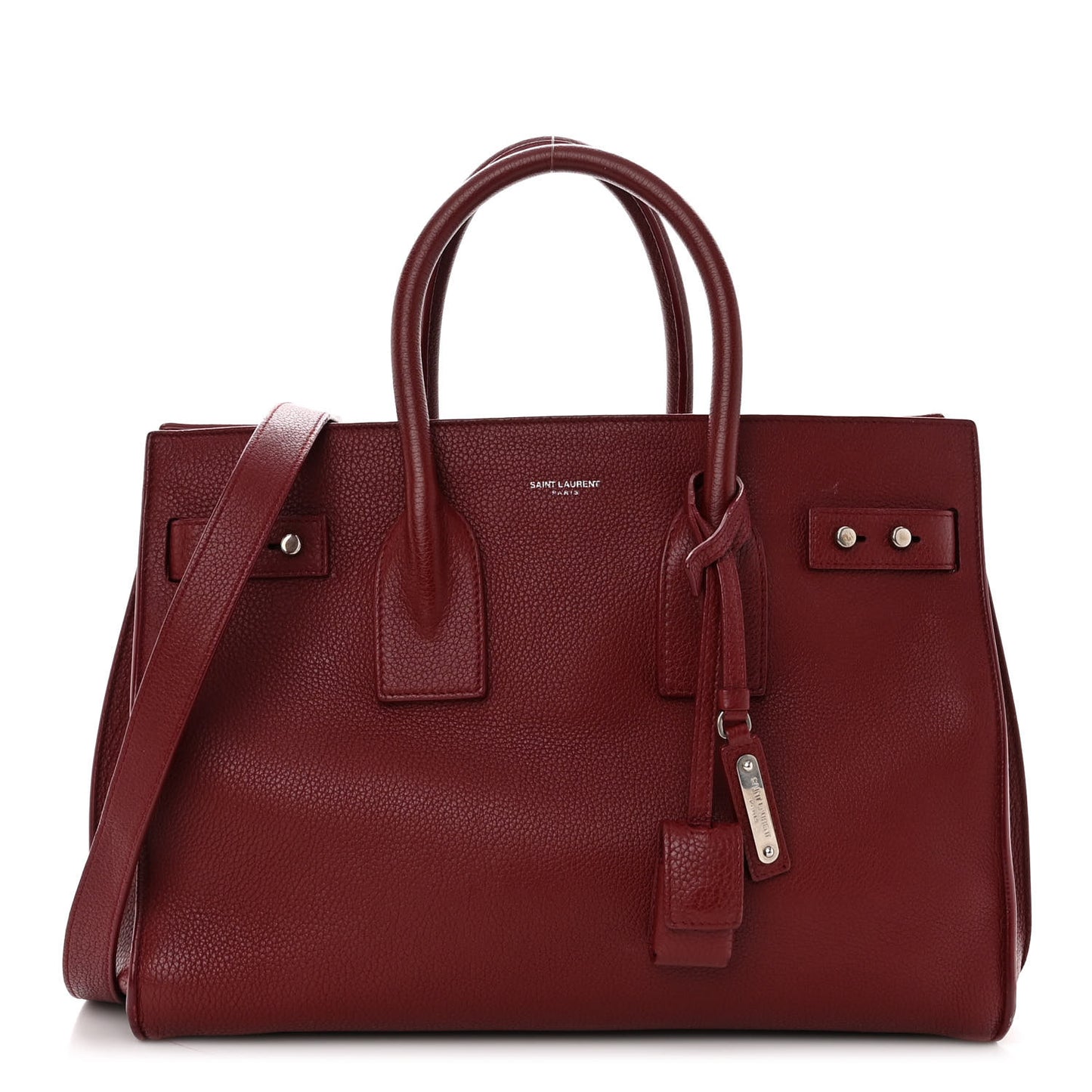 Grained Calfskin Small Supple Sac De Jour Dark Pallisandre