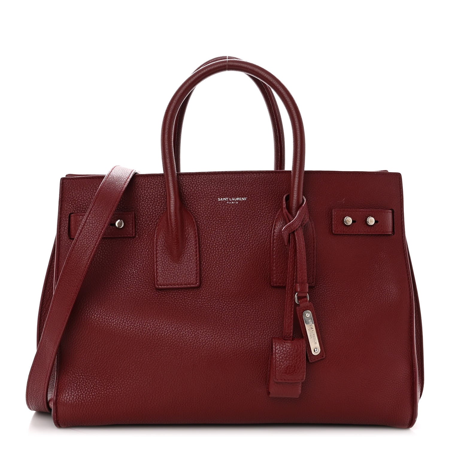 Saint Laurent Grained Calfskin Small Supple Sac De Jour Dark Pallisandre 1 of 8