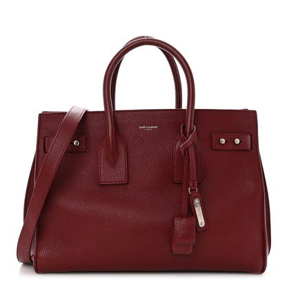 Saint Laurent Grained Calfskin Small Supple Sac De Jour Dark Pallisandre 1 of 8