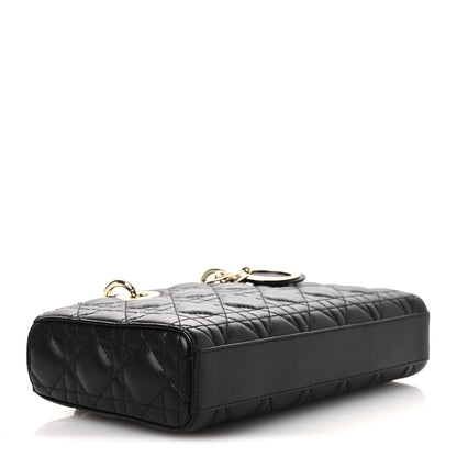 Christian Dior Lambskin Cannage Medium Lady D-Joy Black 4 of 10
