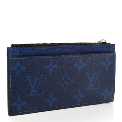 Louis Vuitton Monogram Taiga Coin Card Holder Cobalt 3 of 7