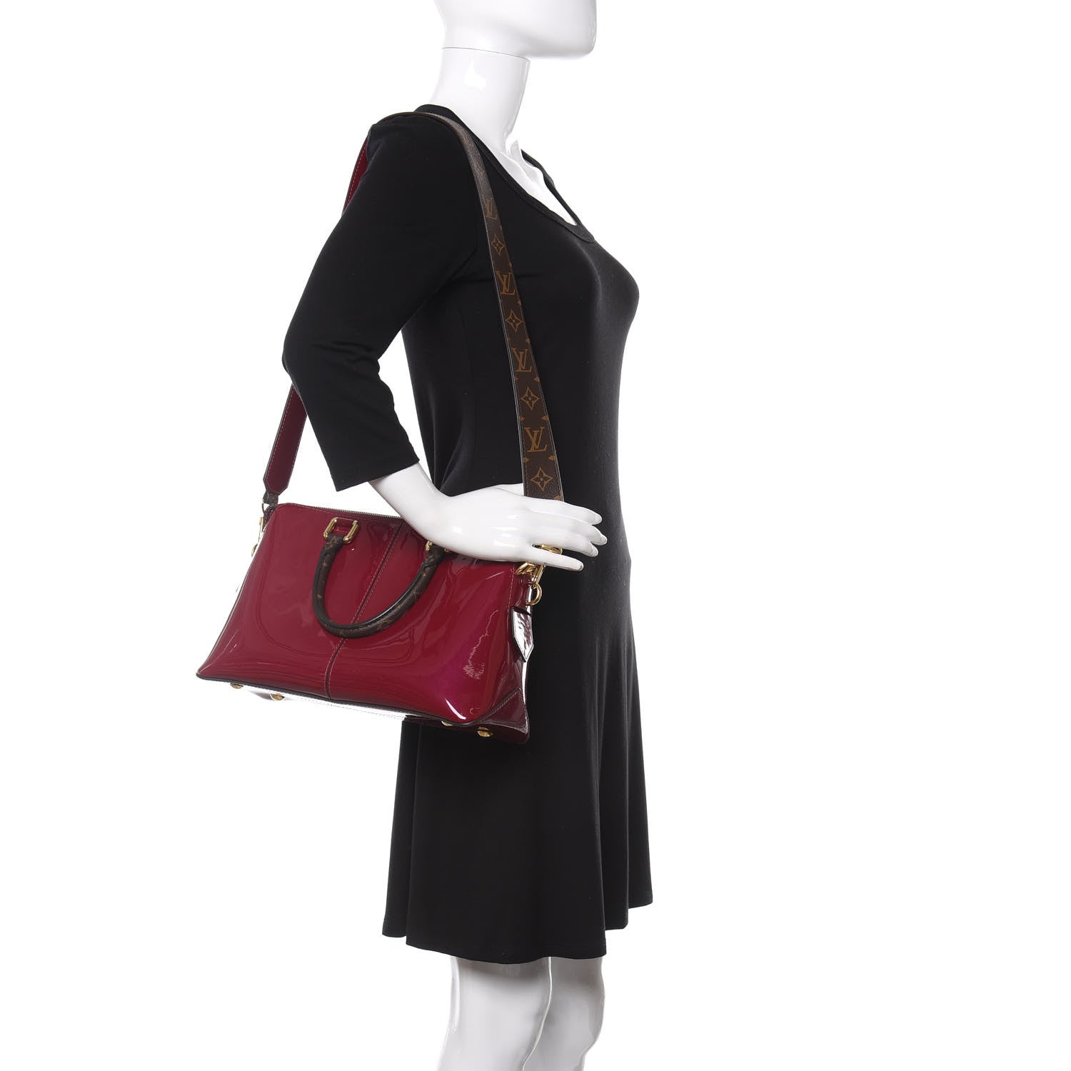 Louis Vuitton Patent Calfskin Miroir Tote Magenta 2 of 8