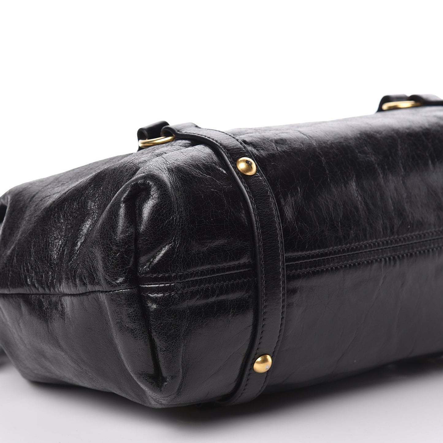 Vitello Lux Bow Tote Black