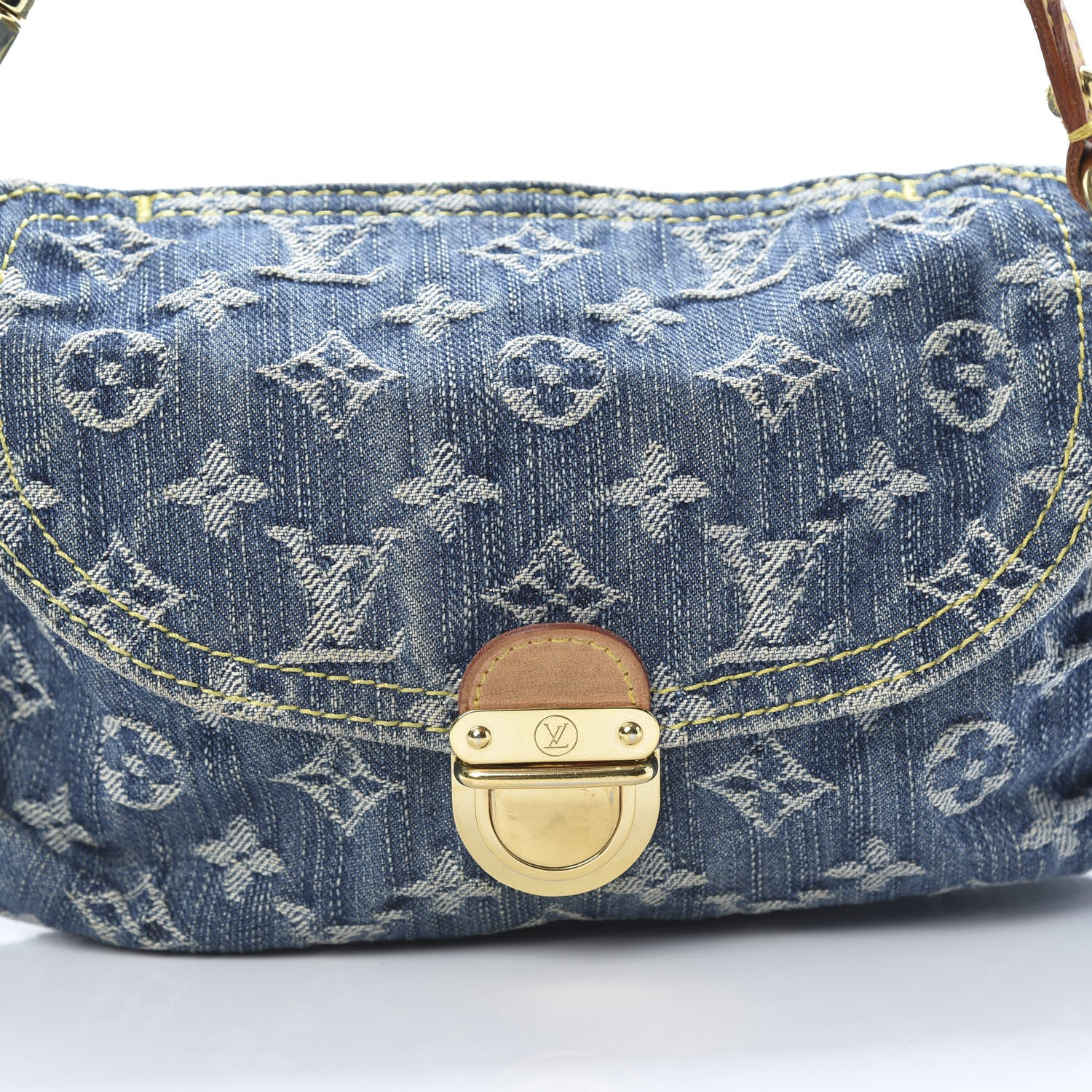 Louis Vuitton Monogram Denim Mini Pleaty Blue 8 of 11