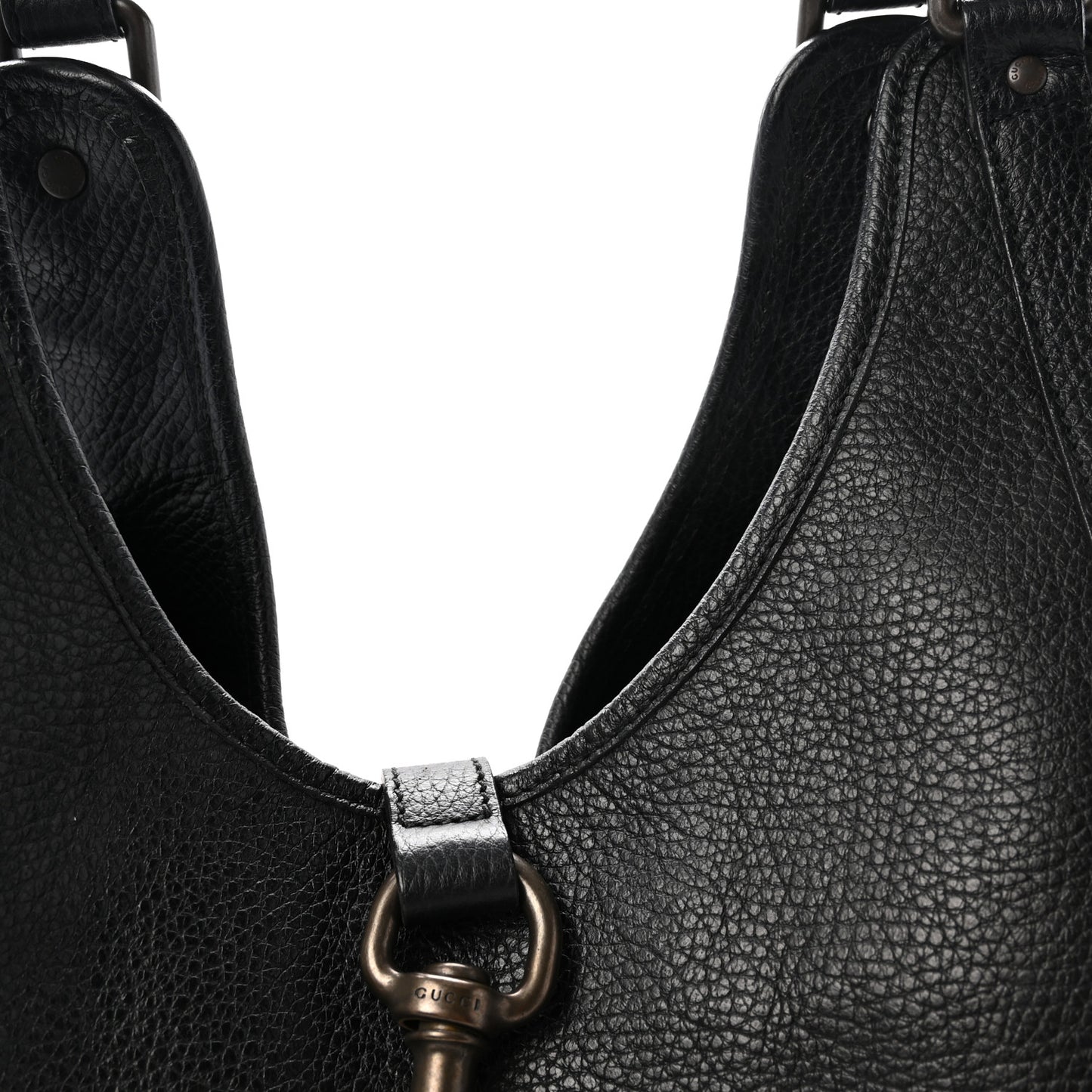 Pebbled Calfskin Large Joy Shoulder Bag Black