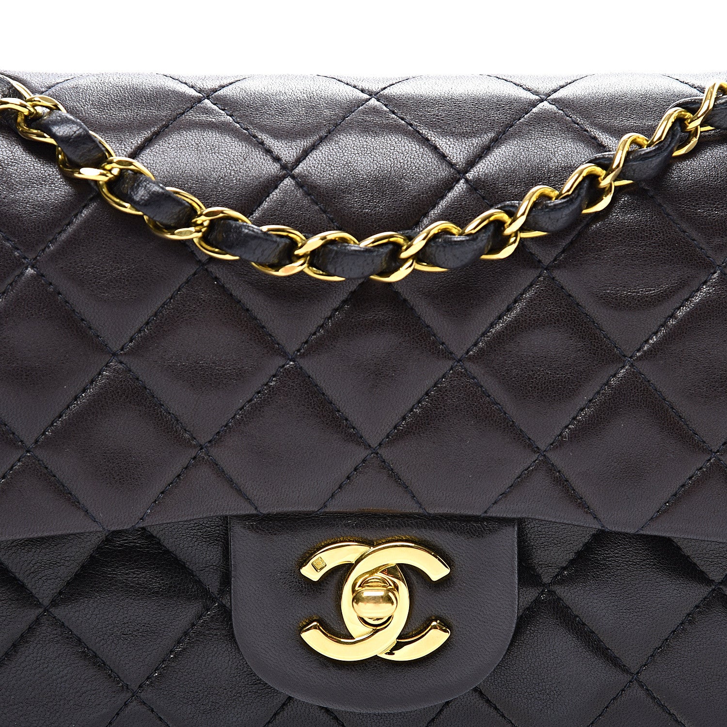 Chanel Lambskin Quilted Small Double Flap Black 10 of 10