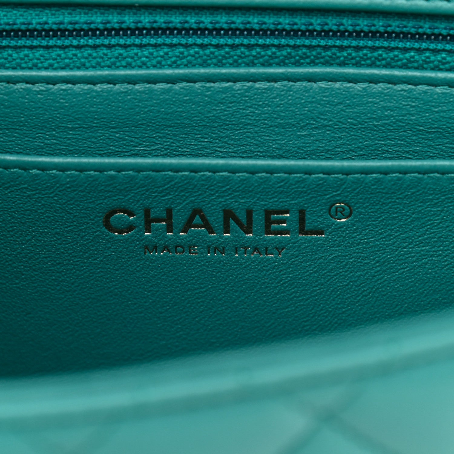 Chanel Lambskin Quilted Mini Square Flap Green 5 of 8