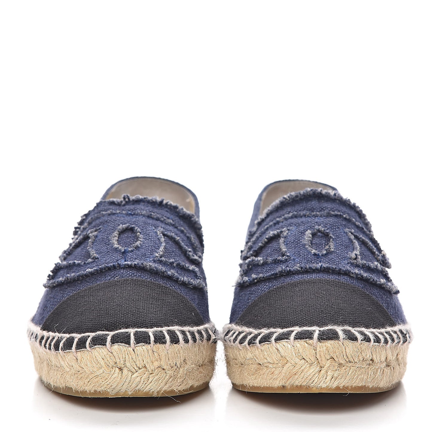 Denim Toile CC Espadrilles 38 Navy Black