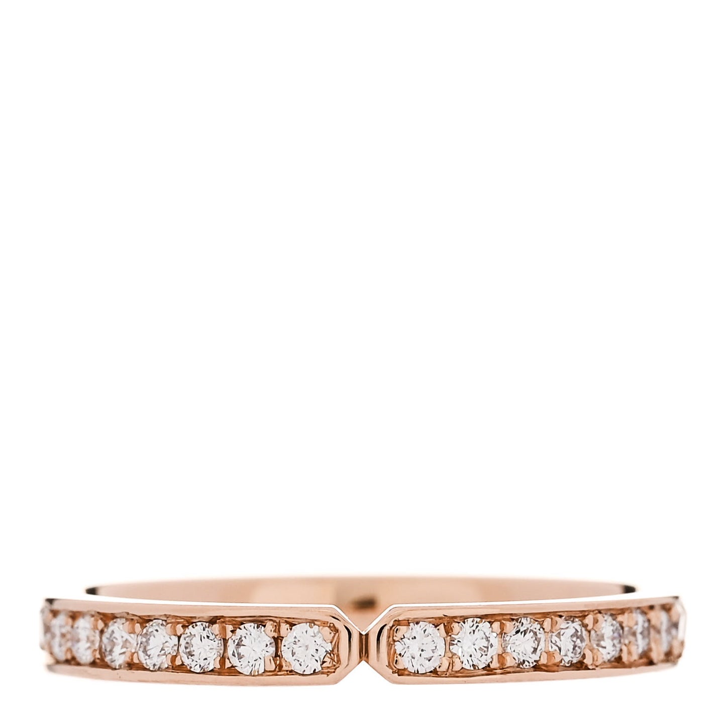 18K Rose Gold Diamond PM Ever Kelly Wedding Band Ring 54 6.75