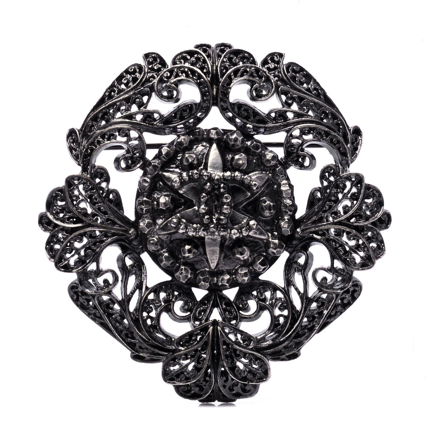 Ruthenium CC Brooch