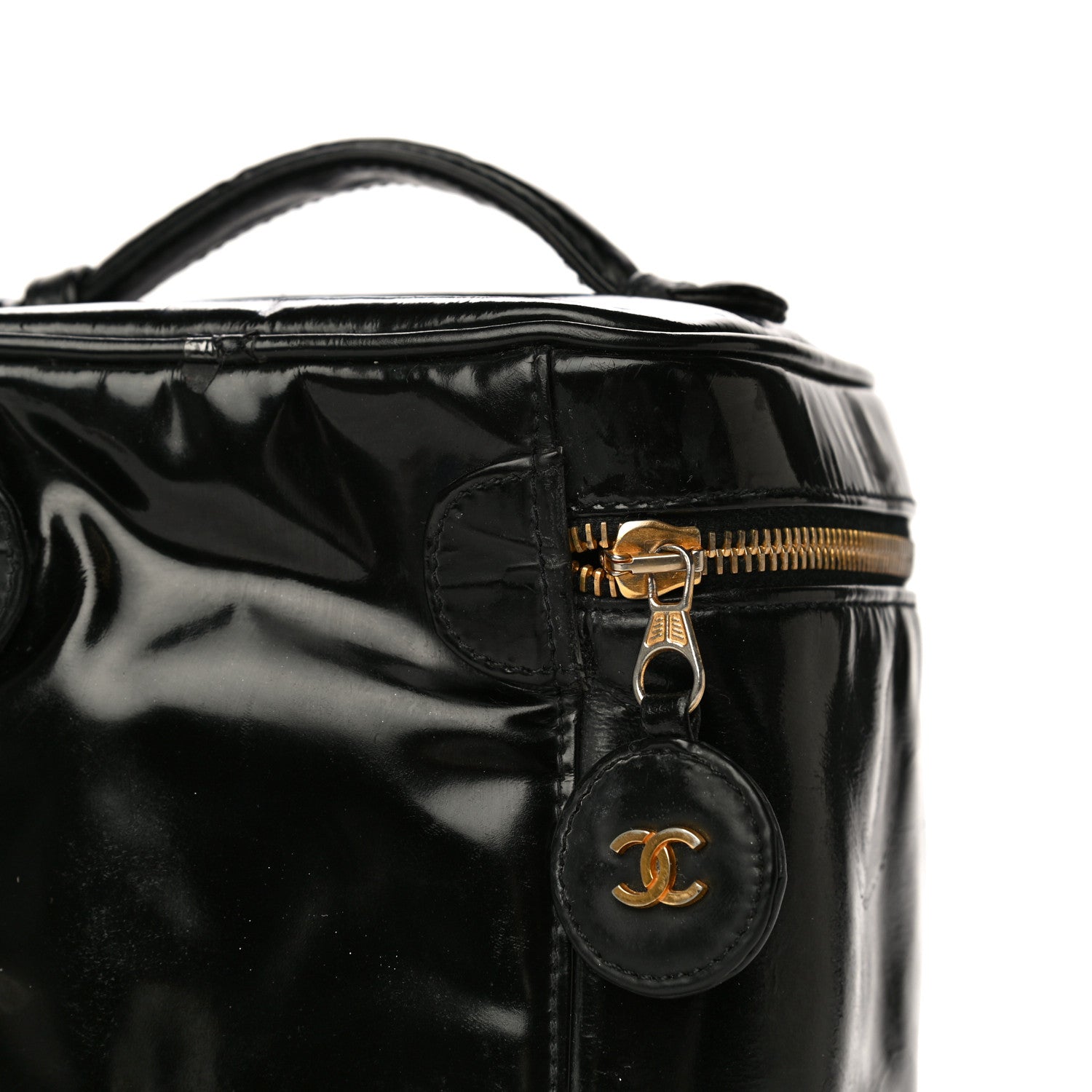 Chanel Patent Vanity Cosmetic Case Black 15 of 24