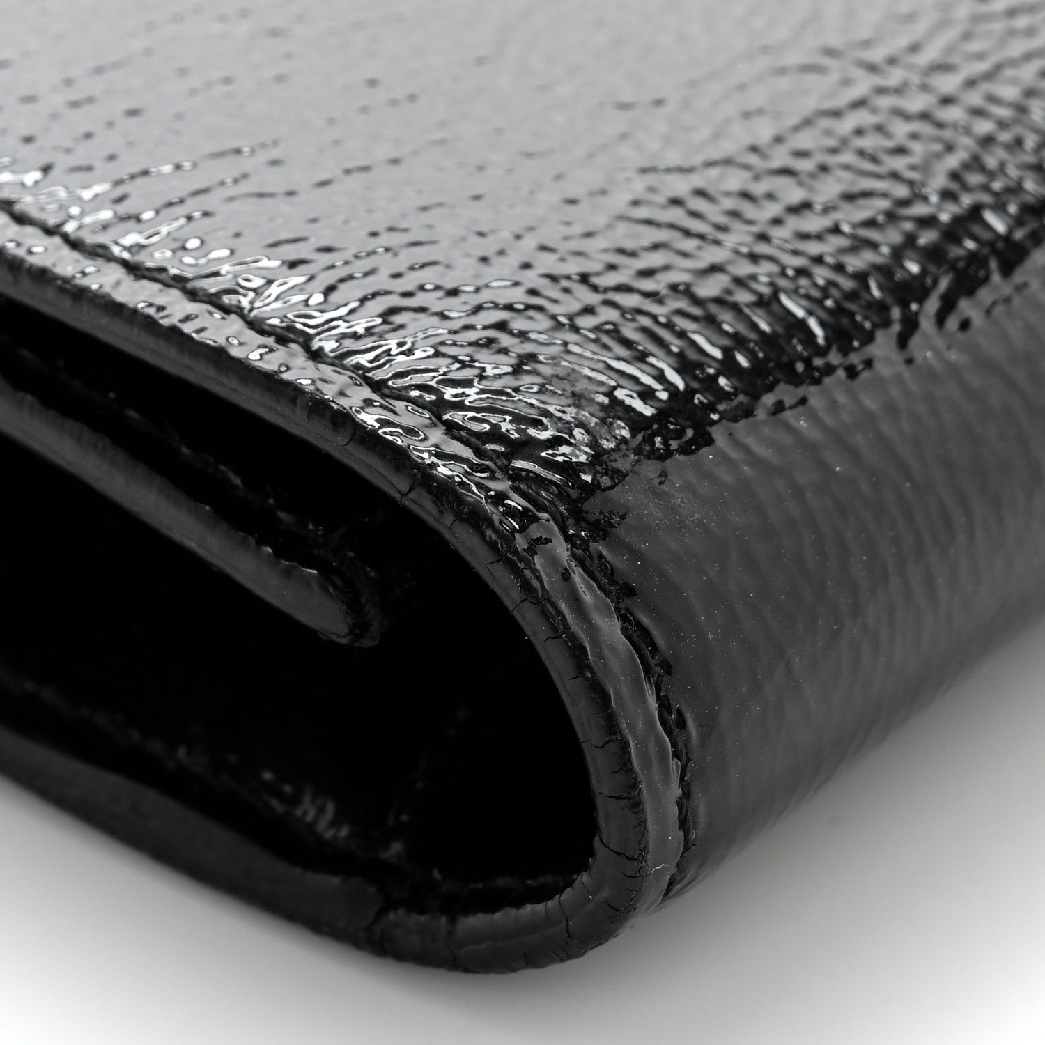 Saint Laurent Textured Patent Monogram Small Belle De Jour Clutch Black 10 of 12