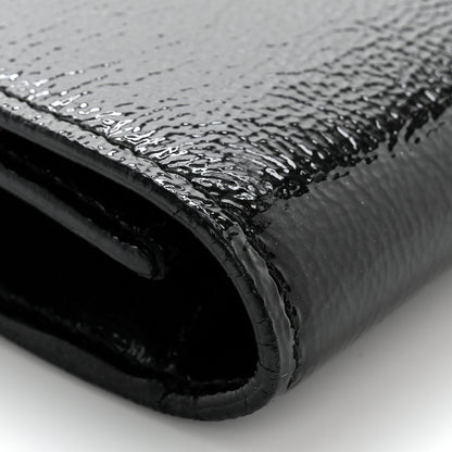 Saint Laurent Textured Patent Monogram Small Belle De Jour Clutch Black 10 of 12