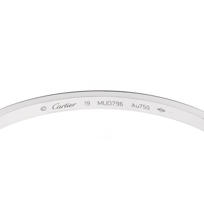 Cartier 18K White Gold Small LOVE Bracelet 19 4 of 5