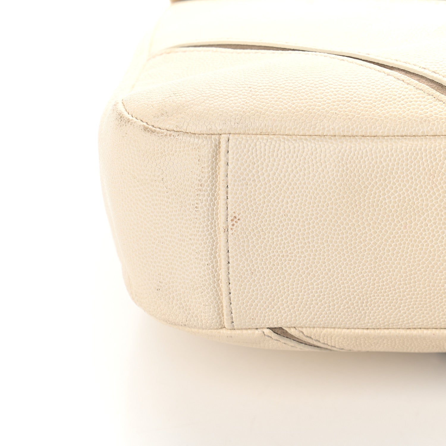 Chanel Caviar Macro Chevron Single Flap White 12 of 13
