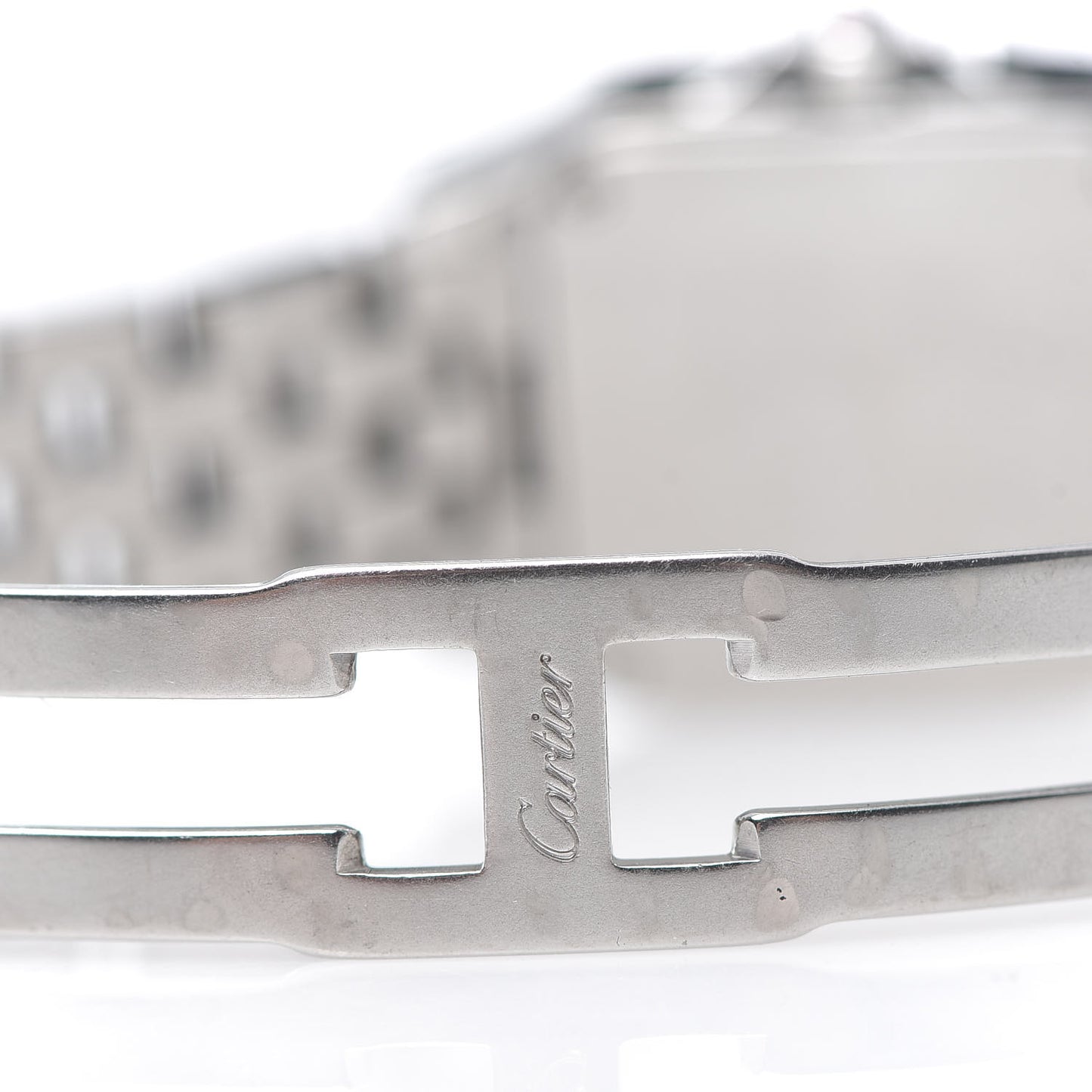 Stainless Steel Pink Mother of Pearl 20mm Santos Demoiselle Quartz Watch