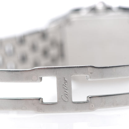 Cartier Stainless Steel Pink Mother of Pearl 20mm Santos Demoiselle Quartz Watch 7 of 8