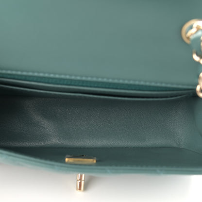 Chanel Lambskin Quilted Mini Rectangular Flap Green 5 of 10