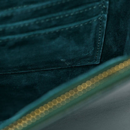 Mansur Gavriel Calfskin Envelope Flat Clutch Dark Green 12 of 13