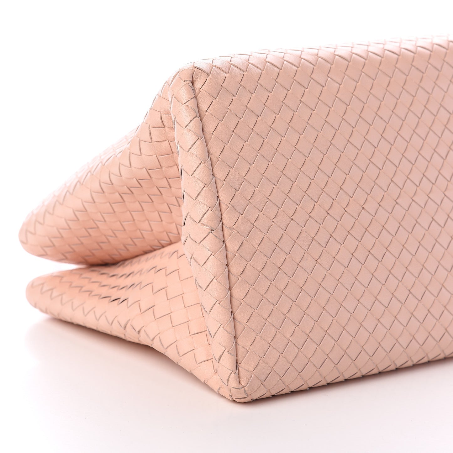 Nappa Intrecciato Medium Top Handle Tote Flamingo