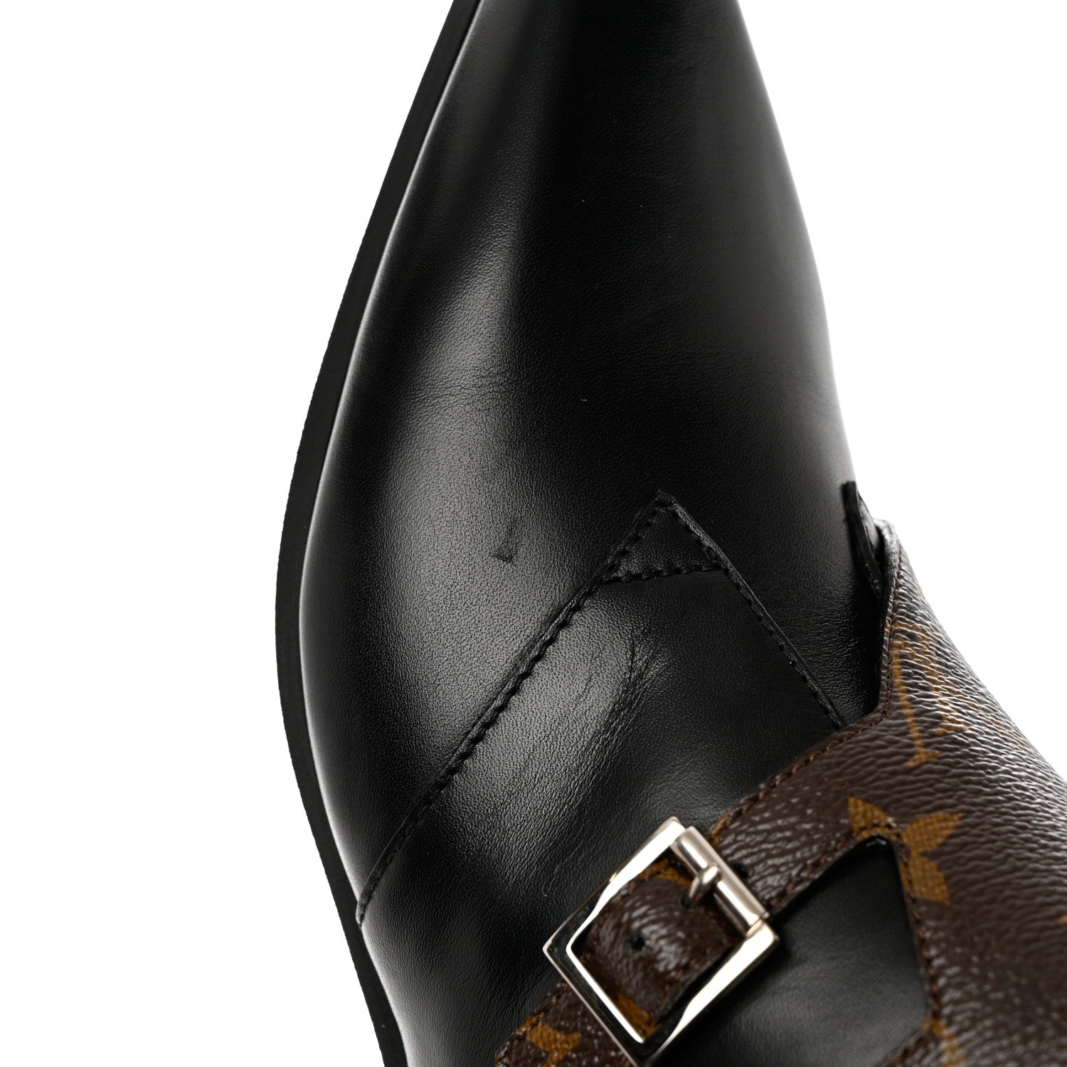 Louis Vuitton Calfskin Monogram Jumble Flat Ankle Boots 38.5 Black 10 of 10