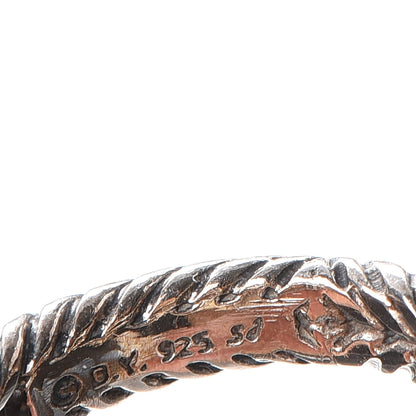 David Yurman Sterling Silver Diamond Prasiolite 7mm Petite Albion Ring 50.6 5.5 5 of 5