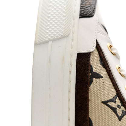 Louis Vuitton Calfskin Monogram Stellar Sneakers 37 Beige 9 of 11