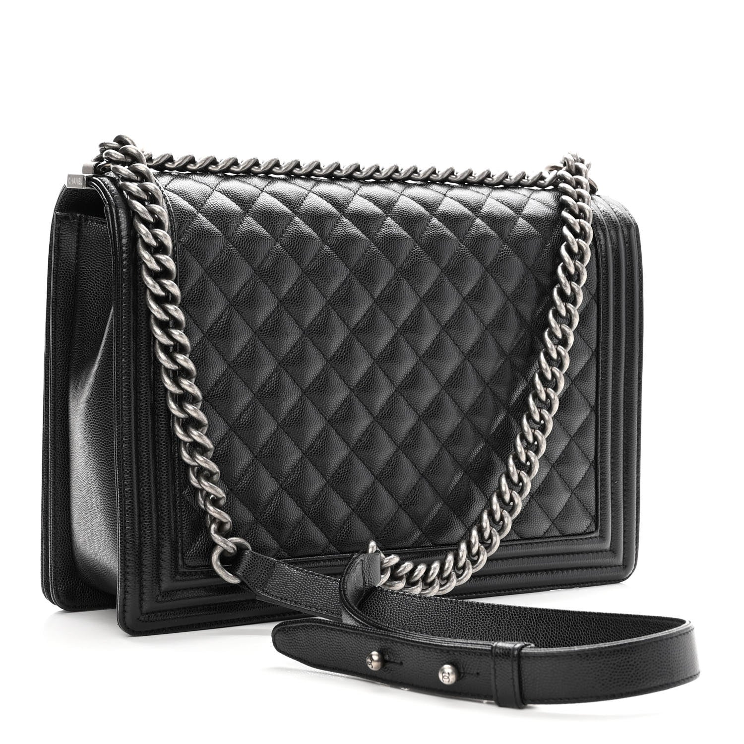 Chanel Caviar Quilted Large Boy Flap Black 2 of 10