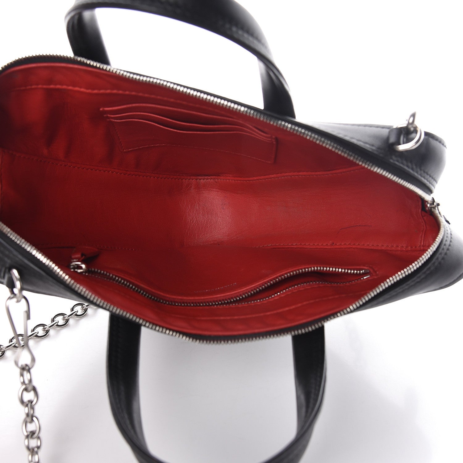 Balenciaga Calfskin XS Triangle Chain Duffle Black 5 of 15