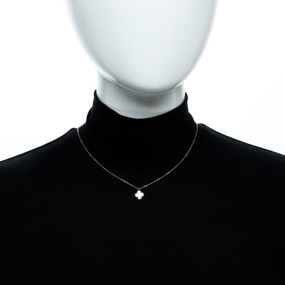 Van Cleef & Arpels 18K Yellow Gold Mother of Pearl Sweet Alhambra Pendant Necklace 2 of 5
