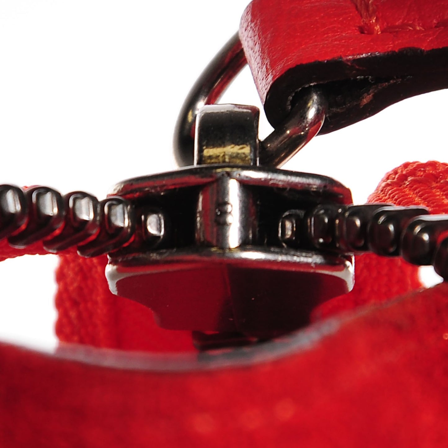 Drummed Calfskin Micro Luggage Vermillion