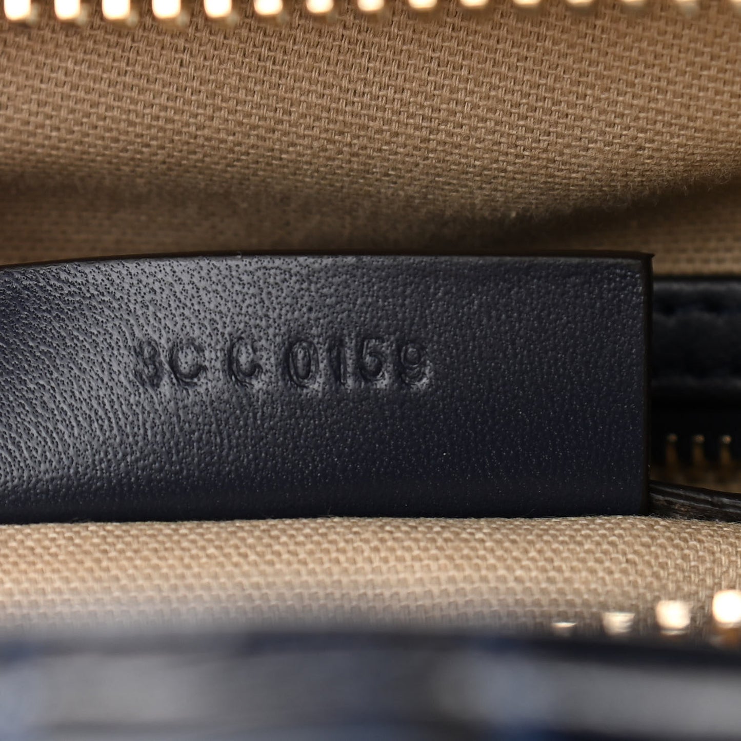 Calfskin Crocodile Embossed Small Antigona Navy