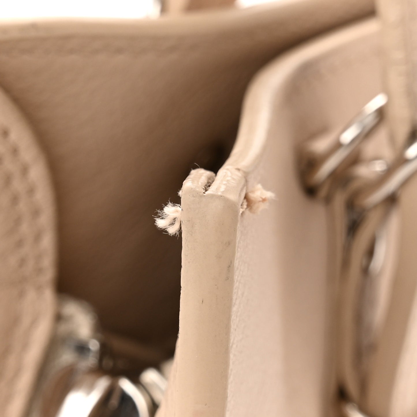 Calfskin Papier Mini A4 Zip Around Tote Light Beige